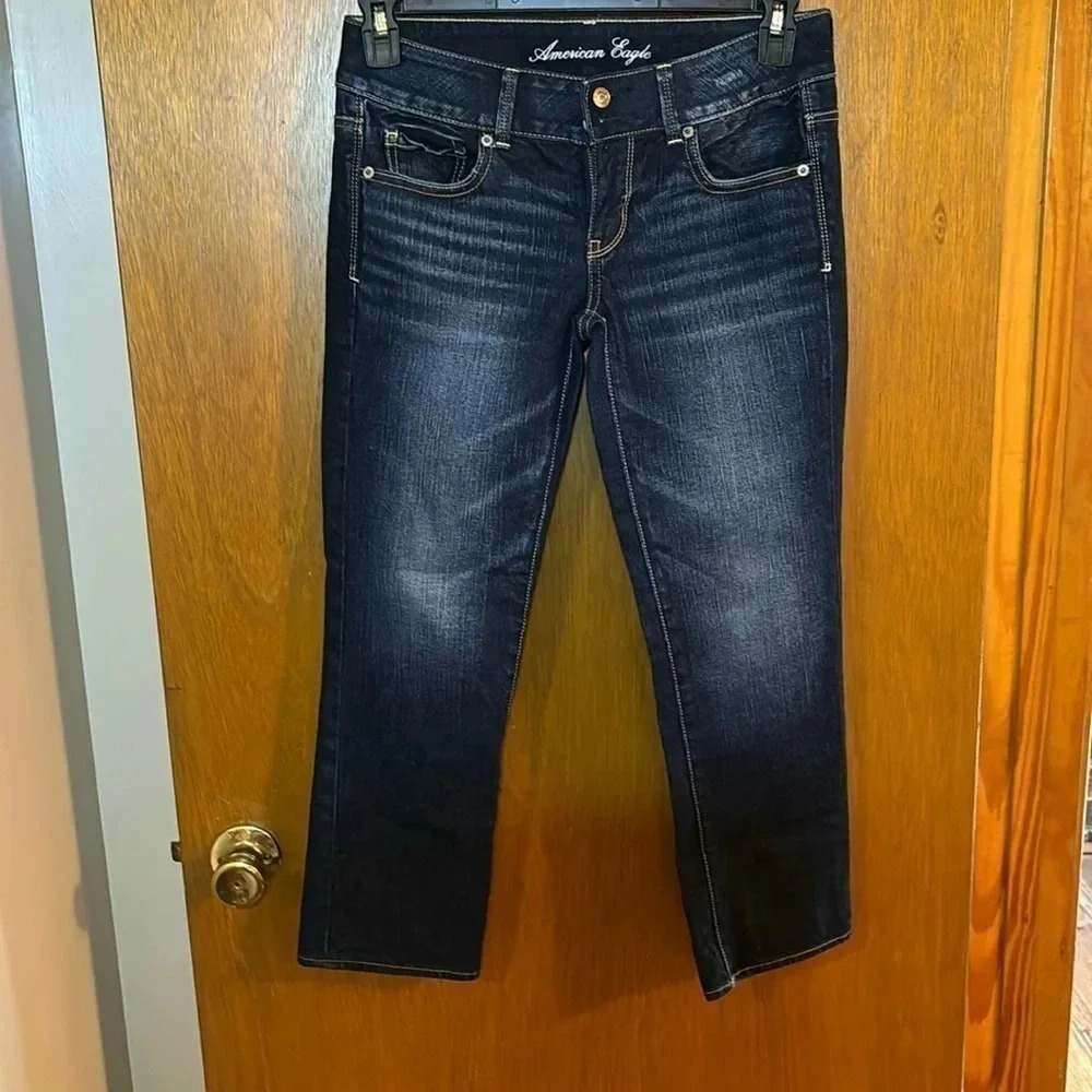 American Eagle Dark Wash Artist Jeans Size 4